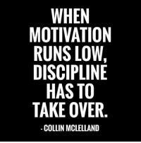 Discipline stays, Motivation dies